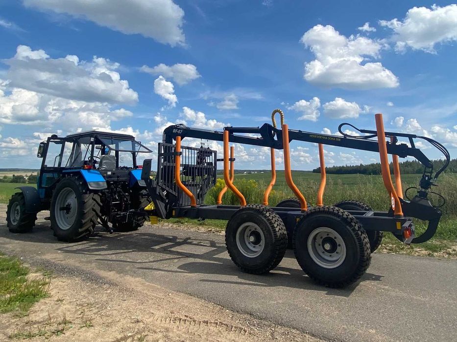 Напівпричіп тракторний лісовоз 2НТЛ-10, 2НТЛ-12 (Полуприцеп тракторный лесовоз) з маніпулятором Oniar! Розстрочка!