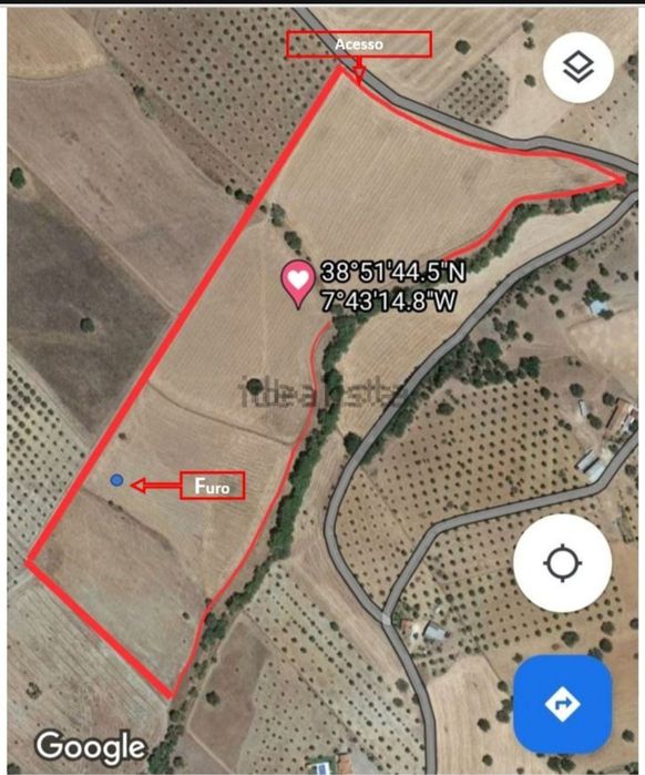 Propriedade junto a Estremoz