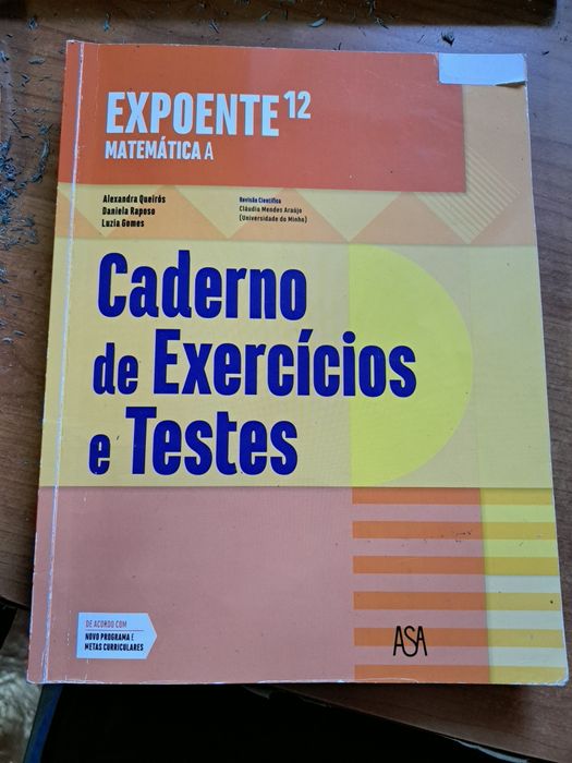 Caderno de atividades de matemática 12°ano: Expoente 12