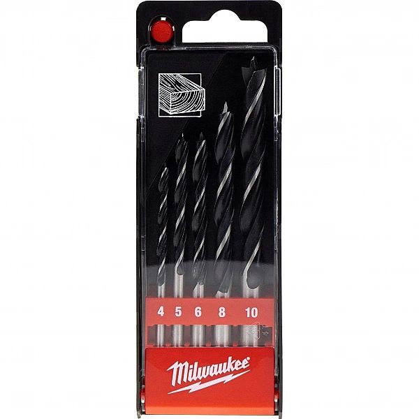 Zestaw Wierteł Do Drewna Milwaukee 4-10 Mm Din 7487 E. 5Szt.