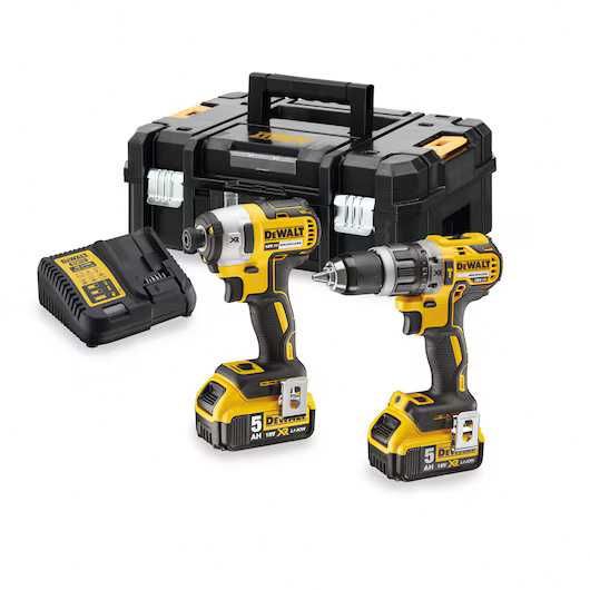 DEWALT Zestaw elektronarzędzi akumulatorowych 18 V 2x5Ah DCK266P2T-QW