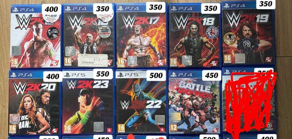 комплект дисків wwe реслінг пс4