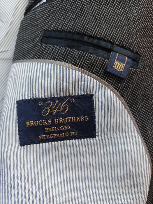 Marynarka, Brooks Brothers, 346, 56L, szara, 88% wełna