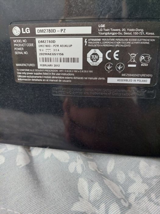 Tv LG 27 polegadas DM2780D427551537528186884