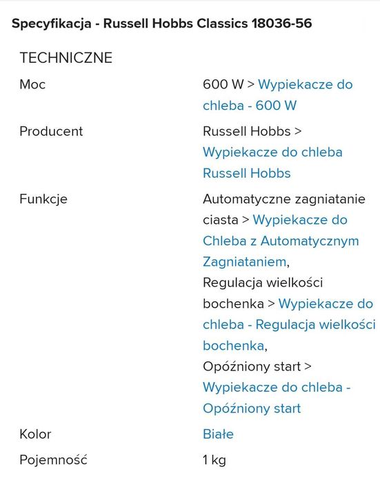 Wypiekacz do chleba Russell Hobbs Classics