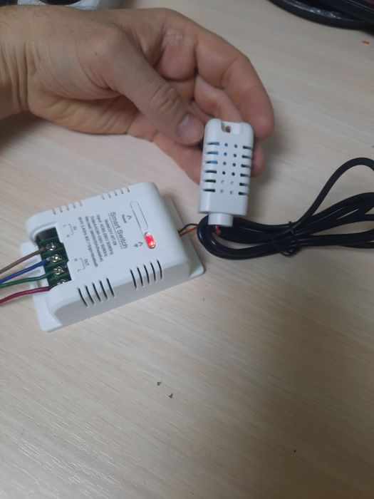 Wi-fi вай-фай термостат 20А с датчиком температуры/влажности ewelink