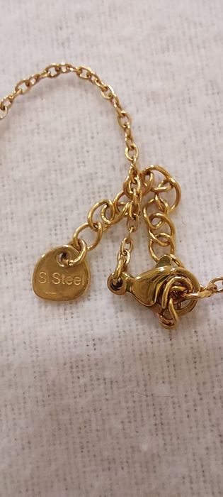 Colar Círculos Entrelaçados c/ Brilhantes, Aço