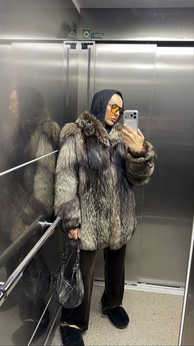 Puszyste futro z lisa