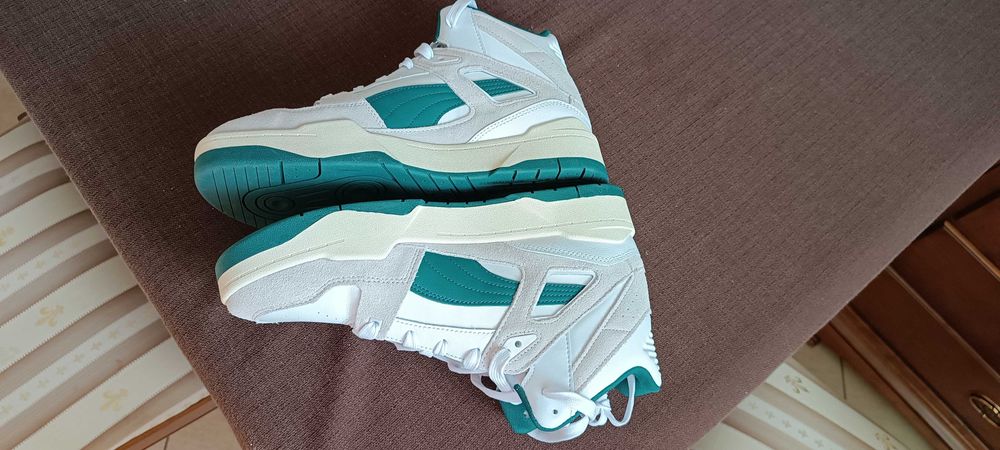 (r. Eur 43) Puma Slipstream Mid Nike White Green 387998,-02