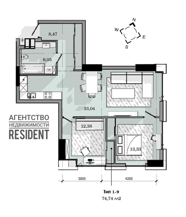 ЖК Маяк 74 м2. Mayak Парк Шевченко Набережная Нагорка Фестивальный