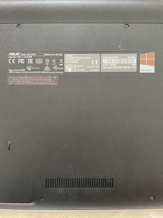 Ноутбук ASUS R541U Intel (R) Core (TM) i3-7100U  CPU 2.40GHz/ SSD 1 ТБ