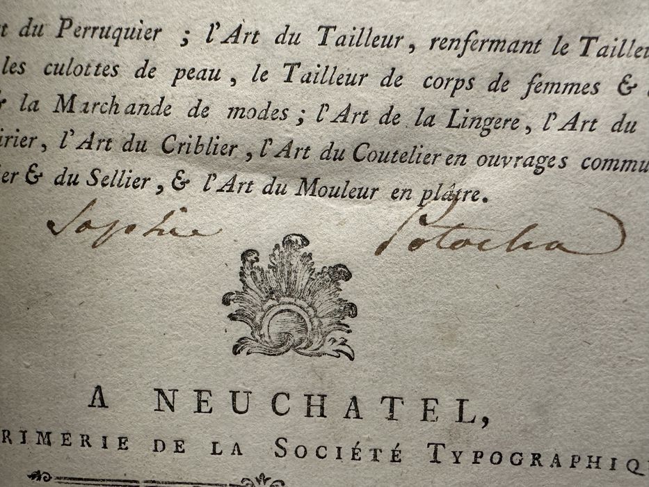 Starodruk z 1780 roku Zofii Potockiej