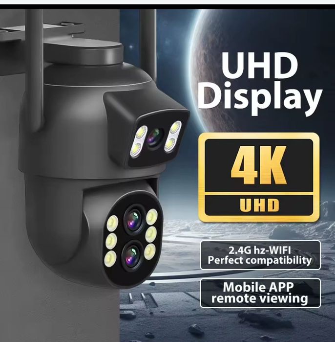 12 мп 10x zoom уличная WiFi IP-камера с тремя объективами