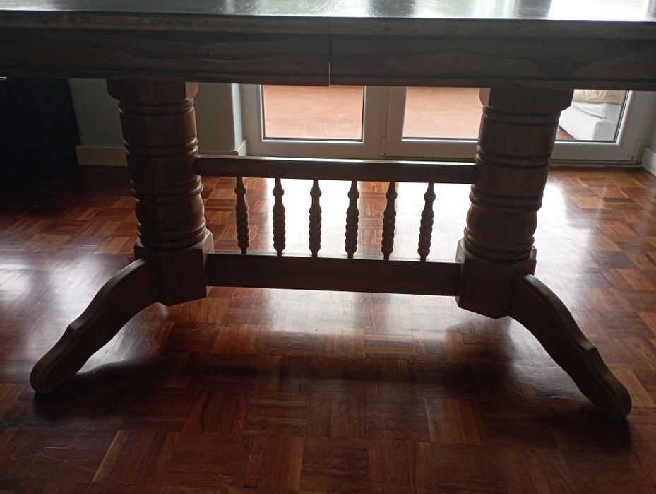 Mesa de jantar extensível madeira de maciça de qualidade