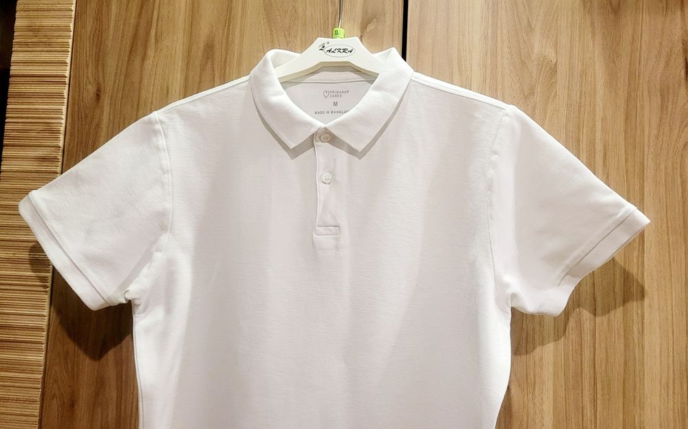 Koszulka męska polo biała 100% Bawełna Primark Rozm. M