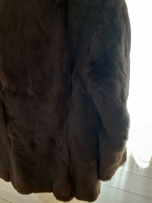 Casaco pele de coelho genuíno