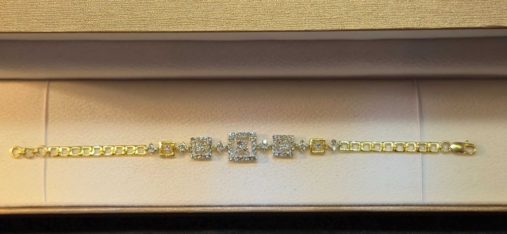 Bransoletka Ze Złota 8.00GR 14K(585) I Diamentami Naturalnymi 1.59CT