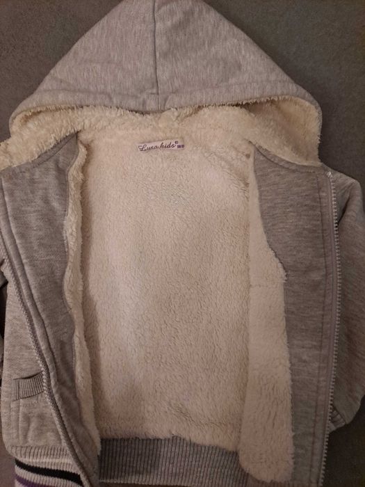 Bluza rozpinana z kapturem / ocieplana - roz. 98/104