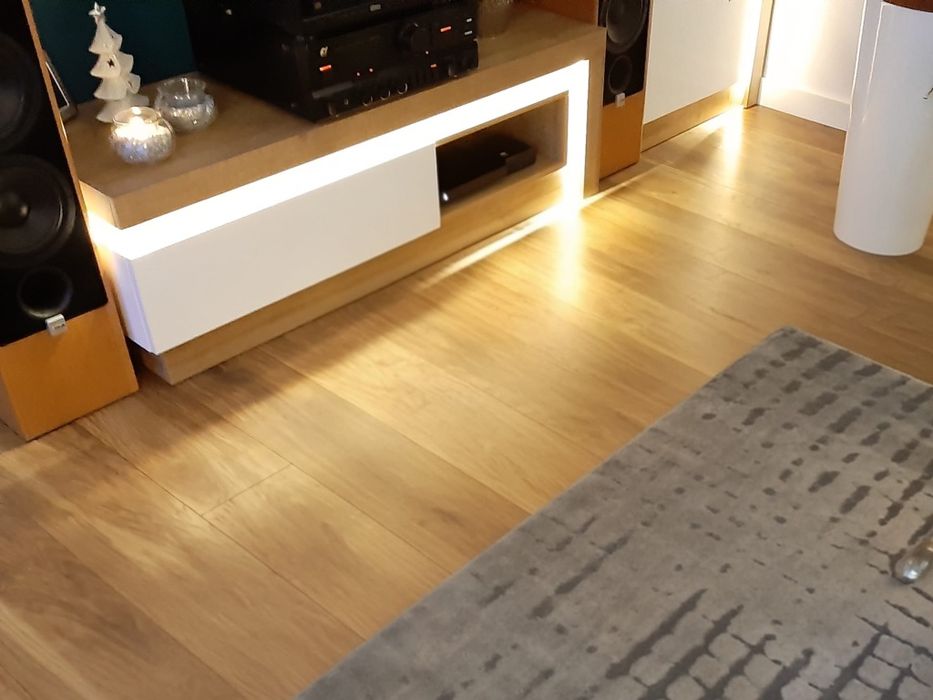 Witryna + szafka rtv ,meble Wójcik Lyon ,oświetlenie Led