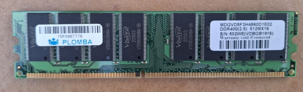 Pamięć Ram DDR 512 MX 16