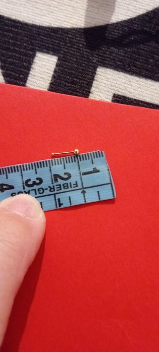 Kolczyk do nosa srebro złocony