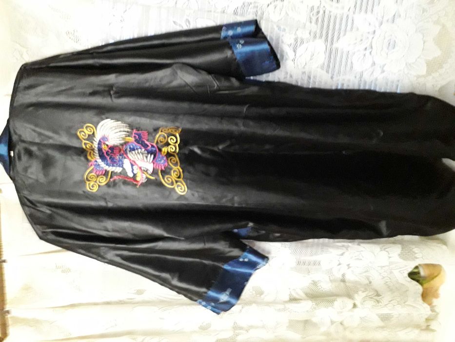 домашний халат х\б, натур. шелк