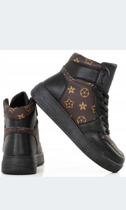 Wysokie adidasy 41 sneakersy brązowe z wzorem NOWE