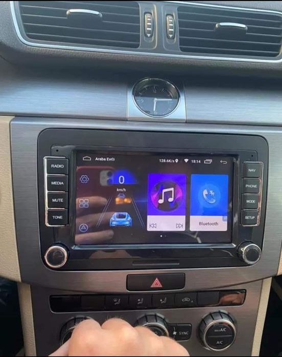 Rádio Android 14 com GPS Volkswagen/SEAT/Skoda (Artigo Novo)