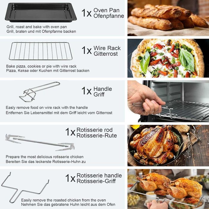 Mini piekarnik z termoobiegiem 60 l