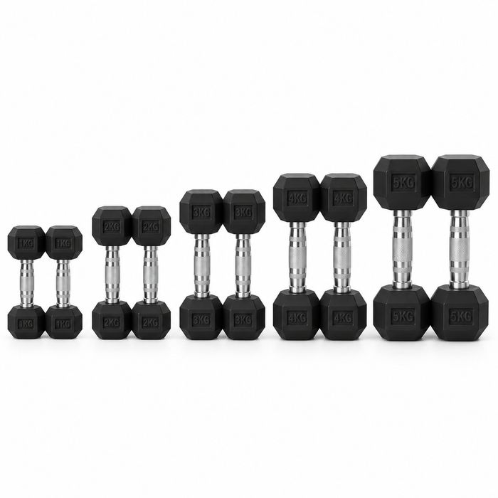 Hantle HEX Zestaw 1-10 kg 110 kg 20 szt 2 Stojaki
