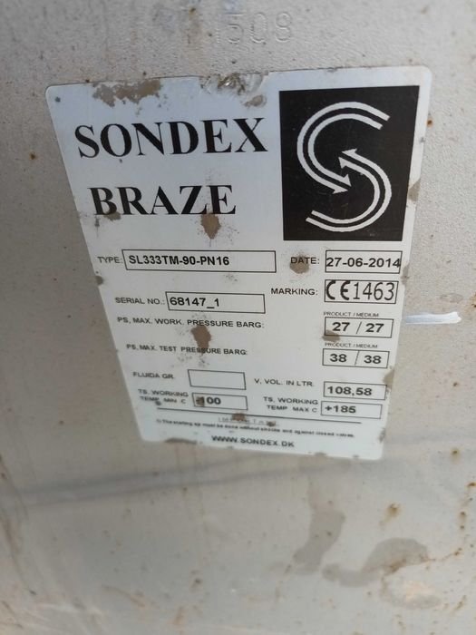 Płytowy wymiennik ciepła 1gw Sondex