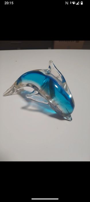 Piękny delfin Vincenzo Nason Murano szkło artystyczne