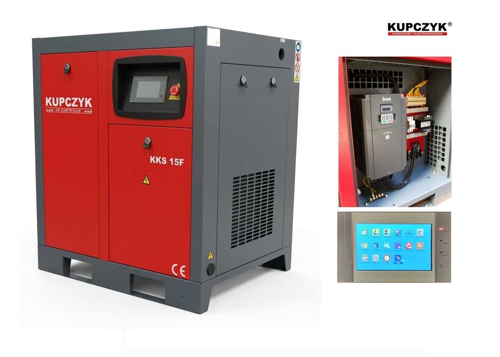 Kompresor śrubowy 11 kw KKS 15 F 590-1500 l/min Kupczyk