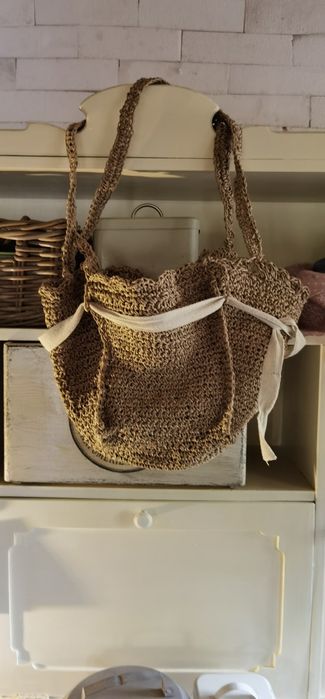 Kosz boho, plaża, torba
