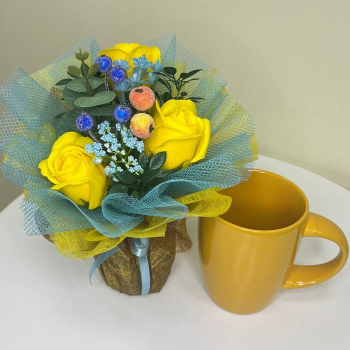 Корпоративные подарки, подарок на 8 марта, букет из мыла