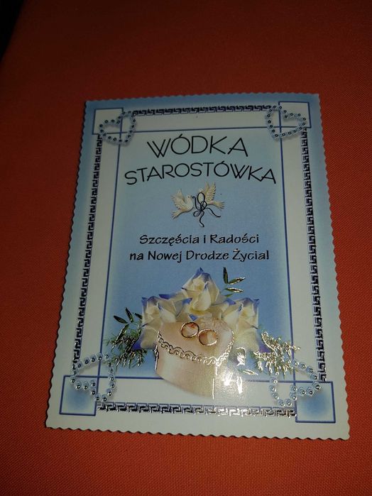 Naklejki na wódkę weselną ślub
