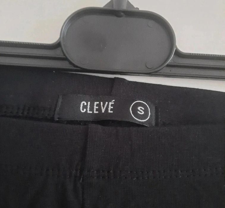 Legginsy cleve bawełniane czarne S