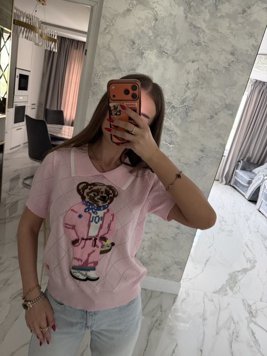 Поло футболка Ralph Lauren с мишкой