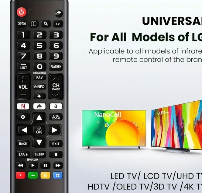 Comandos universais para Smart TV várias marcas
