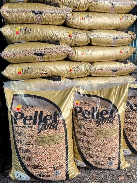 Pellet drzewny, iglasty, dębowy - jakość Gold, certyfikat