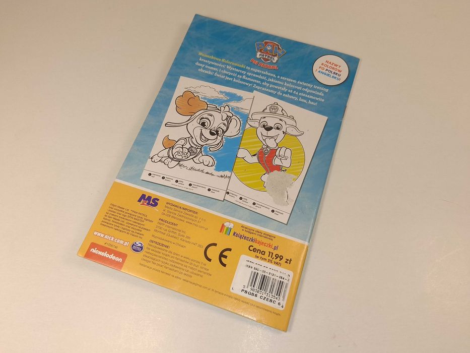 D184 Psi Patrol Numerkowe Kolorowanki Z Pisakami Zestaw Kreatywny