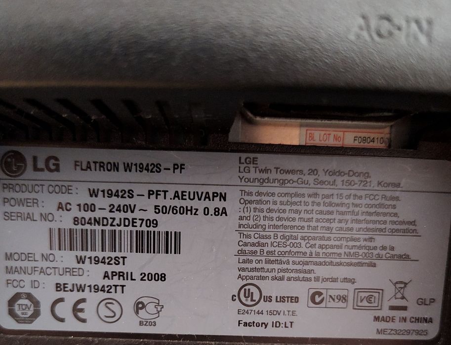 Monitor 19' LG    ™64729665679875122