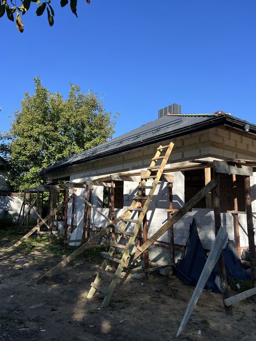 Покрівля,бетоні роботи , кладка газоблоку,