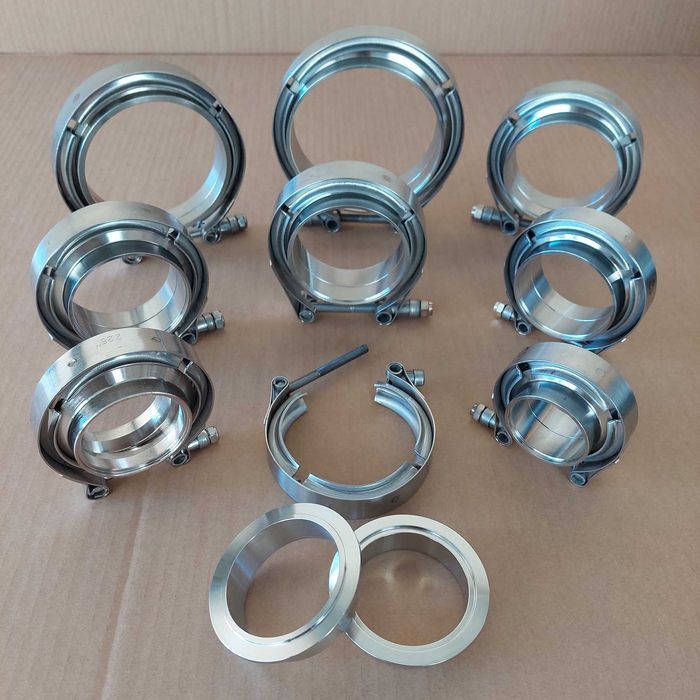 Braçadeiras Escape V band Inox Varias Medidas (38mm até 127mm)