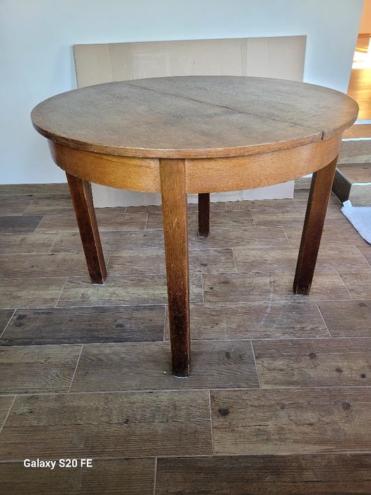 Stół okrągły PRL