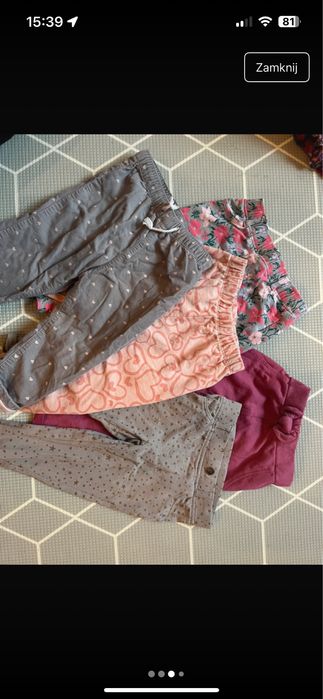 Legginsy dziewczęce 74-86. 5 sztuk