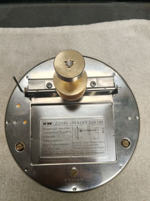 Regulator ciągu kominowego KUTZNER+WEBER  ZUK180 stal nierdzewna