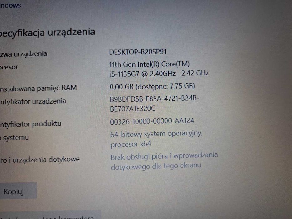 Szybki laptop HP, i5 11-gen 4-rdzeniowy, 8GB RAM, SSD 240GB.