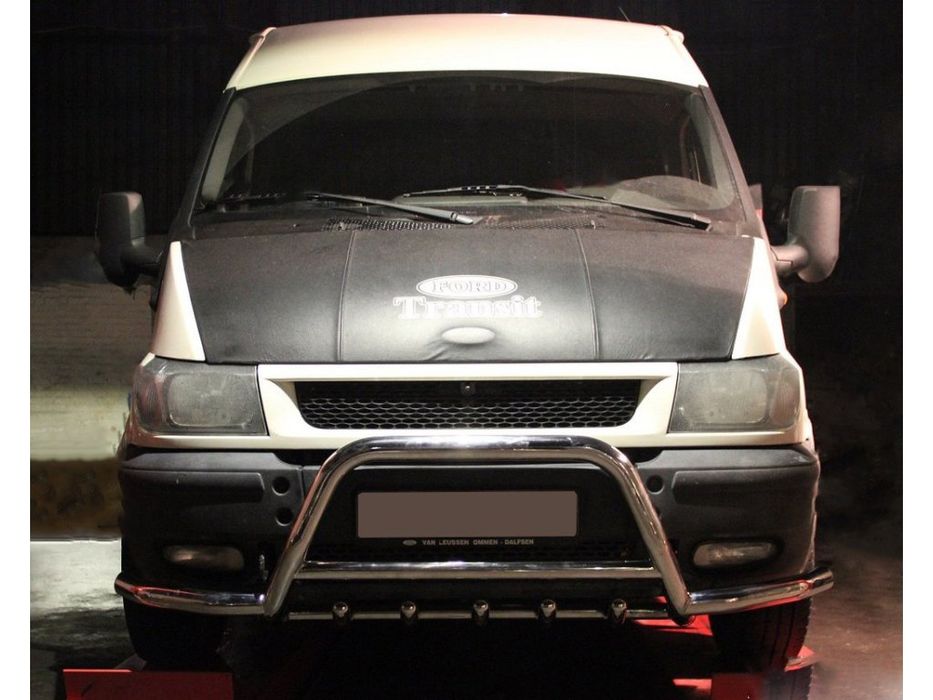 Ford Transit 2000-2014 Кенгурятник з вусами WT003-Plus нерж