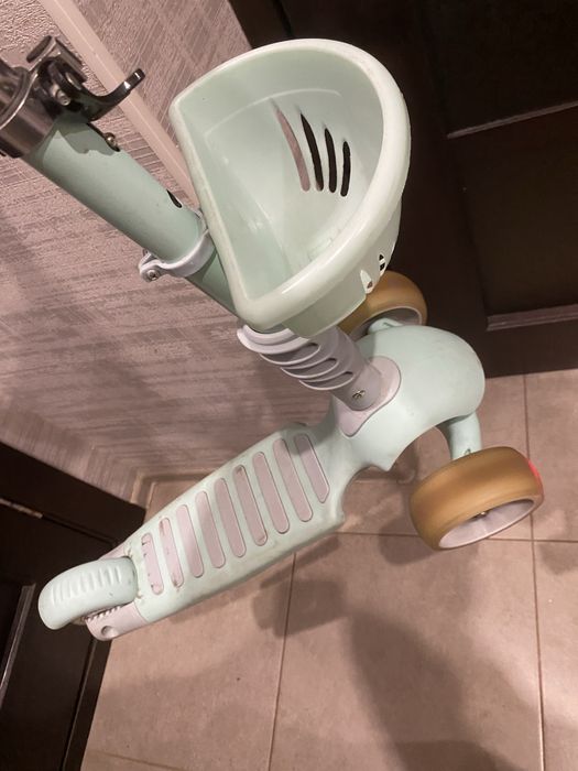 Самокат scooter трьохколісний з корзинкою